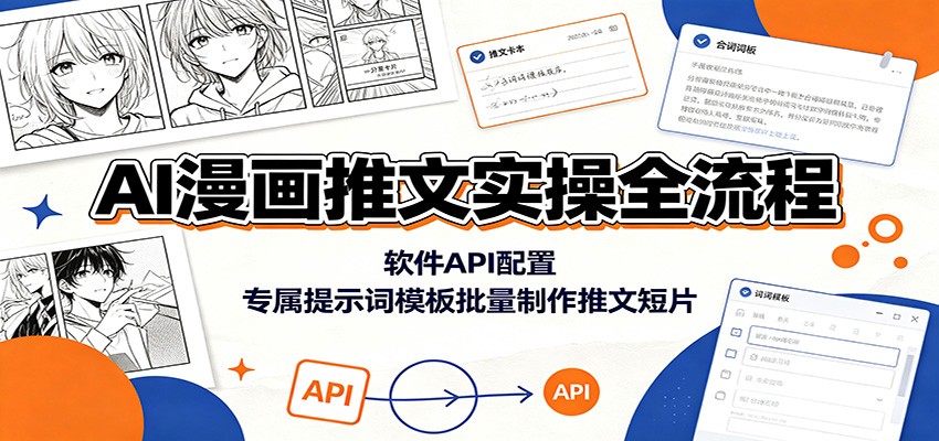 AI漫画推文实操全流程：软件API配置，专属提示词模板批量制作推文短片-小创项目网