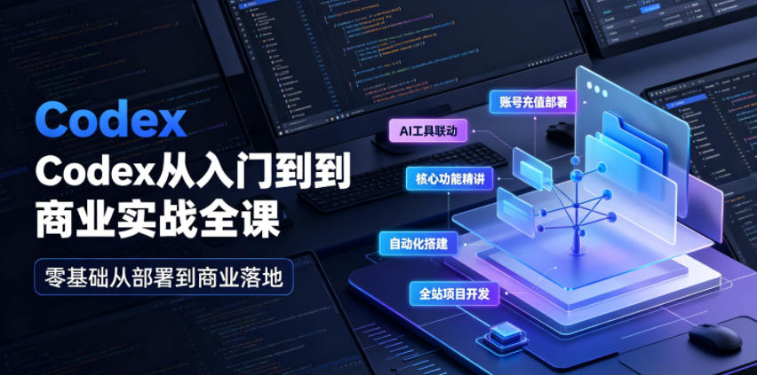 Codex从入门到商业实战全课｜账号充值部署、AI工具联动、核心功能精讲、自动化搭建、全站项目开发零基础教程-小创项目网