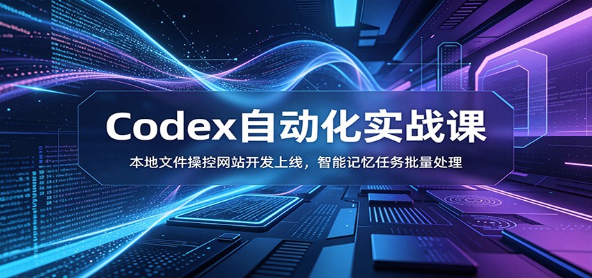 Codex自动化实战课：本地文件操控网站开发上线，智能记忆任务批量处理-小创项目网