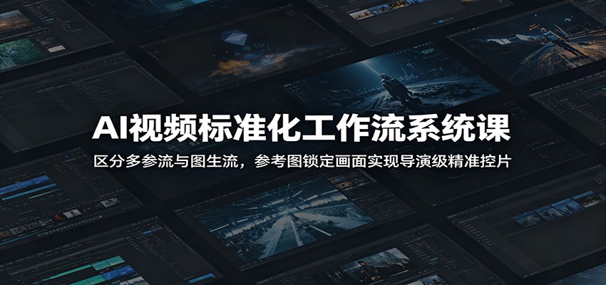 AI视频标准化工作流系统课：区分多参流与图生流，参考图锁定画面实现导演级精准控片-小创项目网