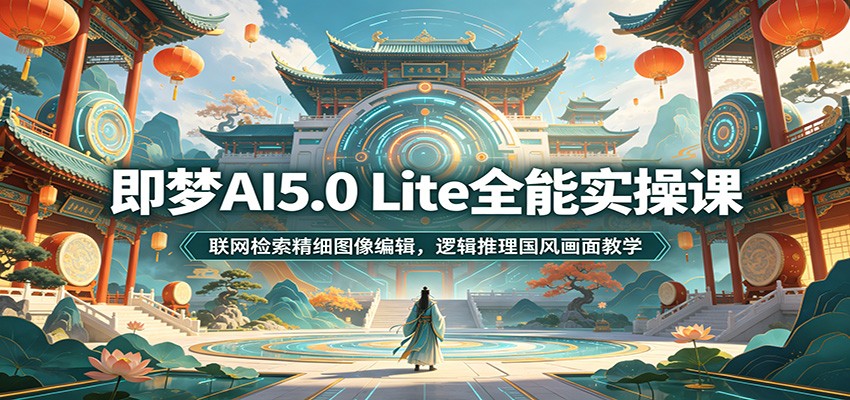 即梦AI5.0 Lite全能实操课：联网检索精细图像编辑，逻辑推理国风画面教学-小创项目网